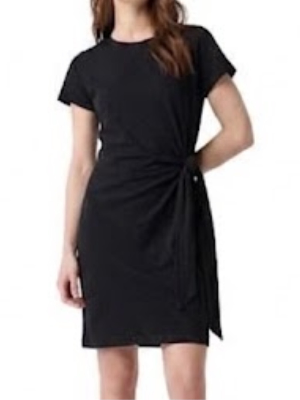 Dip 100% Organic Cotton Side Tie Knit Mini Dress M